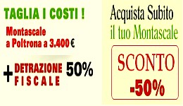 Vedi Archimede Montascale SCONTO 50% su ASCENSORI E MONTASCALE