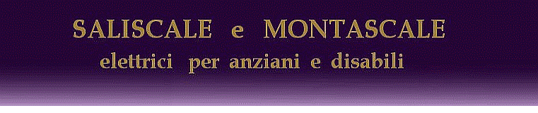 MONTASCALE E SALISCALE  ELETTRICI PER ANZIANI E DISABILI