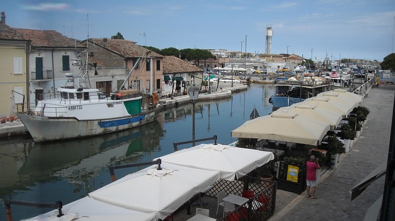 Vista del Porto Canale di Cesenatico dalle finestre del nostro ristorante Ca' Nostra