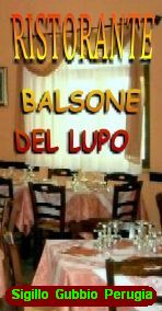  RISTORANTE BALSONE DEL LUPO a SIGILLO - GUBBIO