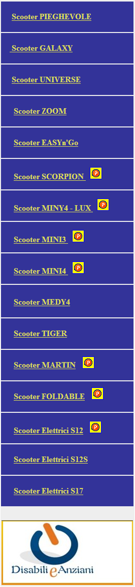 Scooter elettrici per disabili e anziani