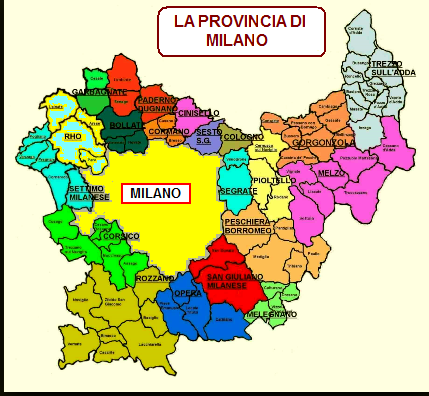 LA PROVINCIA DI MILANO COMUNI VICINI